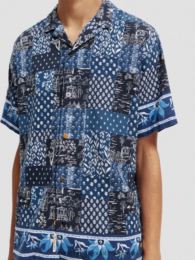 muži oblečenie combo a Scotch & Soda táborové tričko z organickej bavlny so zmiešanou potlačou 4ZV00D286