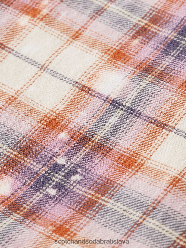 muži oblečenie combo a Scotch & Soda viazaná károvaná organická košeľa s úpravou rukávov 4ZV00D312