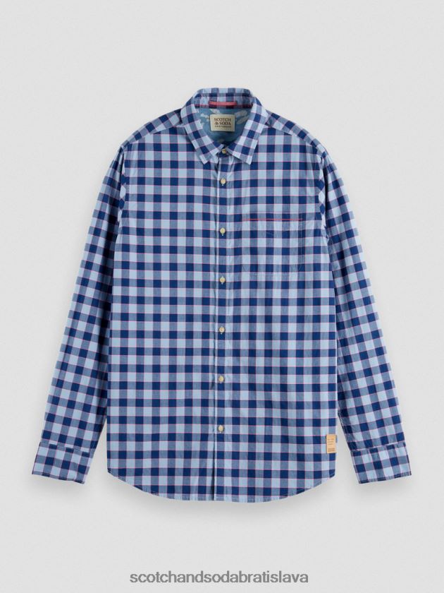 muži oblečenie combo b Scotch & Soda ľahká károvaná košeľa regular fit 4ZV00D317