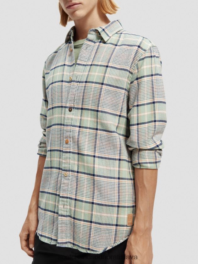 muži oblečenie combo b Scotch & Soda károvaná flanelová košeľa regular fit 4ZV00D300