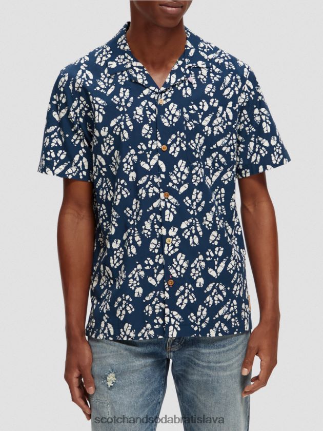 muži oblečenie kombinácia d Scotch & Soda táborová košeľa s krátkym rukávom s potlačou 4ZV00D284