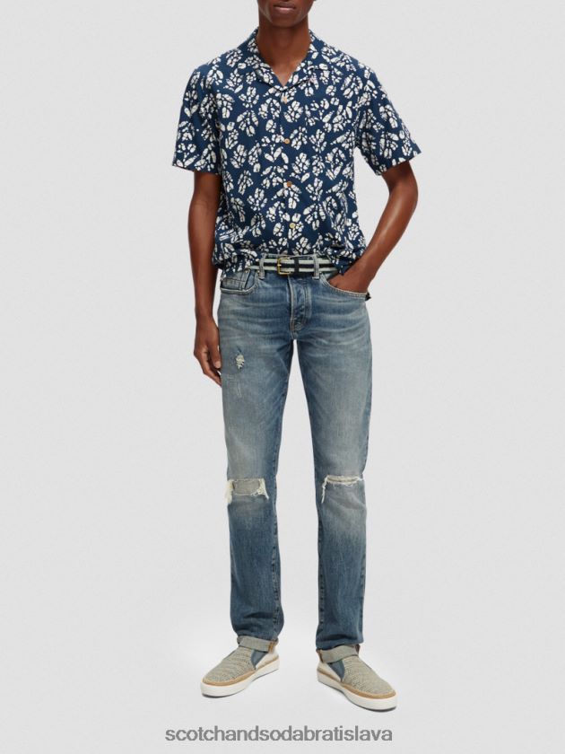 muži oblečenie kombinácia d Scotch & Soda táborová košeľa s krátkym rukávom s potlačou 4ZV00D284