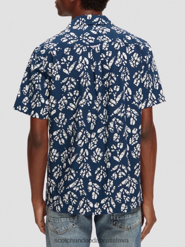 muži oblečenie kombinácia d Scotch & Soda táborová košeľa s krátkym rukávom s potlačou 4ZV00D284