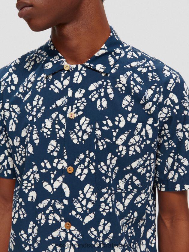 muži oblečenie kombinácia d Scotch & Soda táborová košeľa s krátkym rukávom s potlačou 4ZV00D284