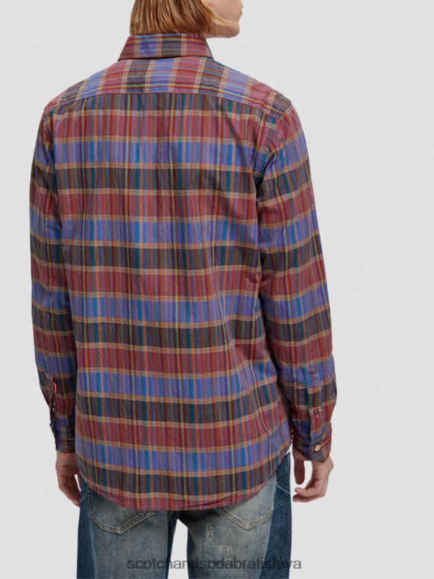 muži oblečenie kombo c Scotch & Soda ľahká károvaná košeľa regular fit 4ZV00D299