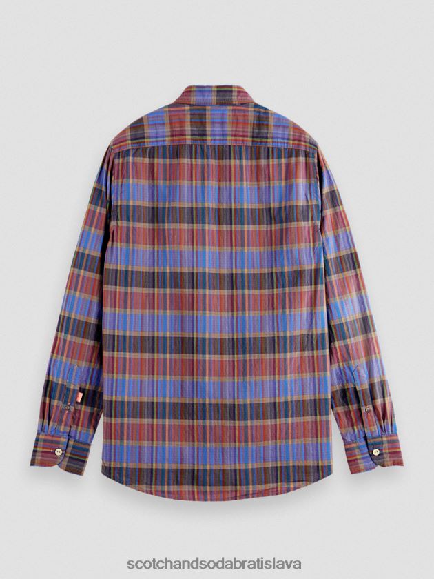 muži oblečenie kombo c Scotch & Soda ľahká károvaná košeľa regular fit 4ZV00D299