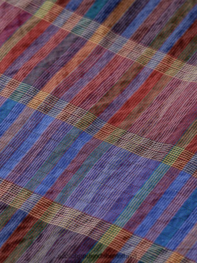 muži oblečenie kombo c Scotch & Soda ľahká károvaná košeľa regular fit 4ZV00D299