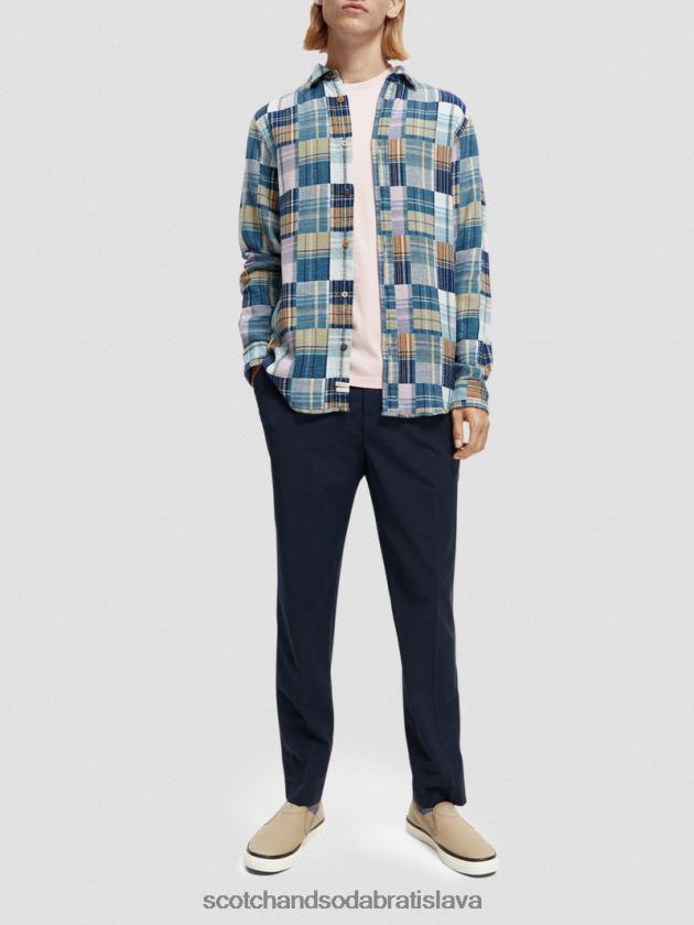 muži oblečenie kombo c Scotch & Soda károvaná flanelová košeľa regular fit 4ZV00D302