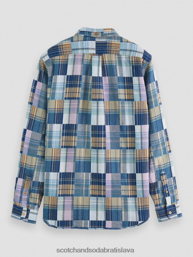 muži oblečenie kombo c Scotch & Soda károvaná flanelová košeľa regular fit 4ZV00D302