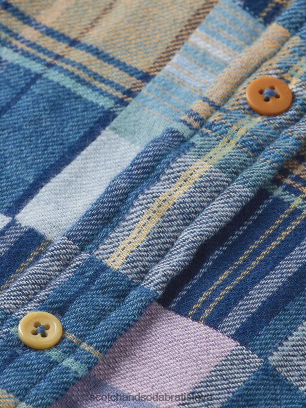 muži oblečenie kombo c Scotch & Soda károvaná flanelová košeľa regular fit 4ZV00D302