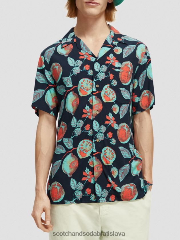 muži oblečenie námornícke ovocie aop Scotch & Soda táborová košeľa s potlačou 4ZV00D307
