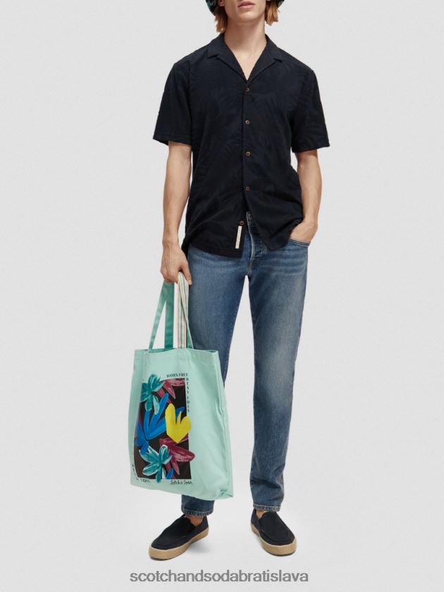 muži oblečenie námorníctvo Scotch & Soda žakárová táborová košeľa s potlačou 4ZV00D345