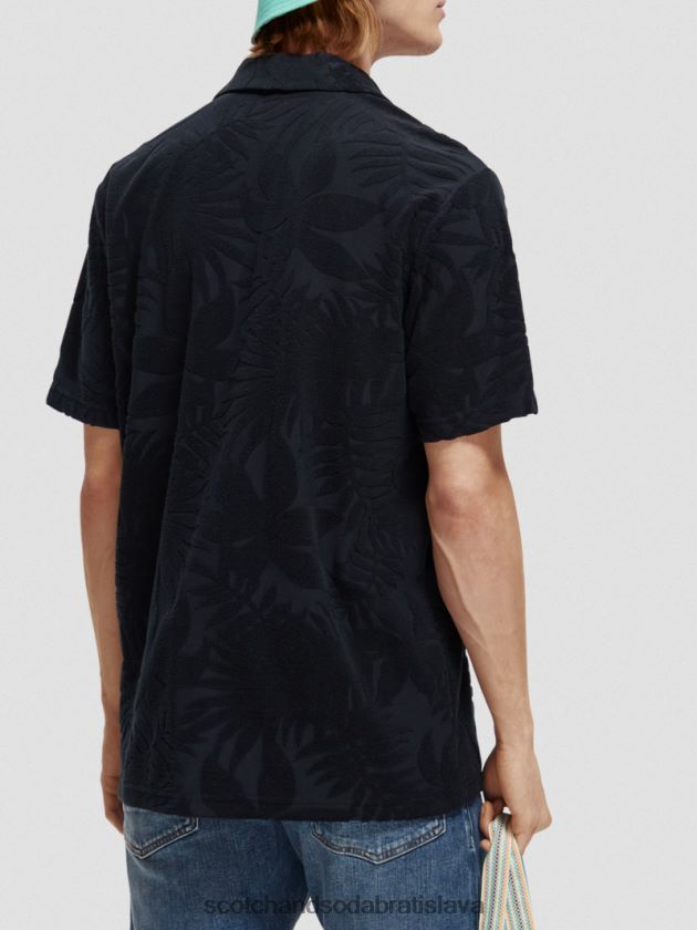 muži oblečenie námorníctvo Scotch & Soda žakárová táborová košeľa s potlačou 4ZV00D345