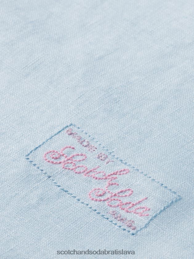 muži oblečenie obloha Scotch & Soda ľanová košeľa s úpravou rukávov 4ZV00D287