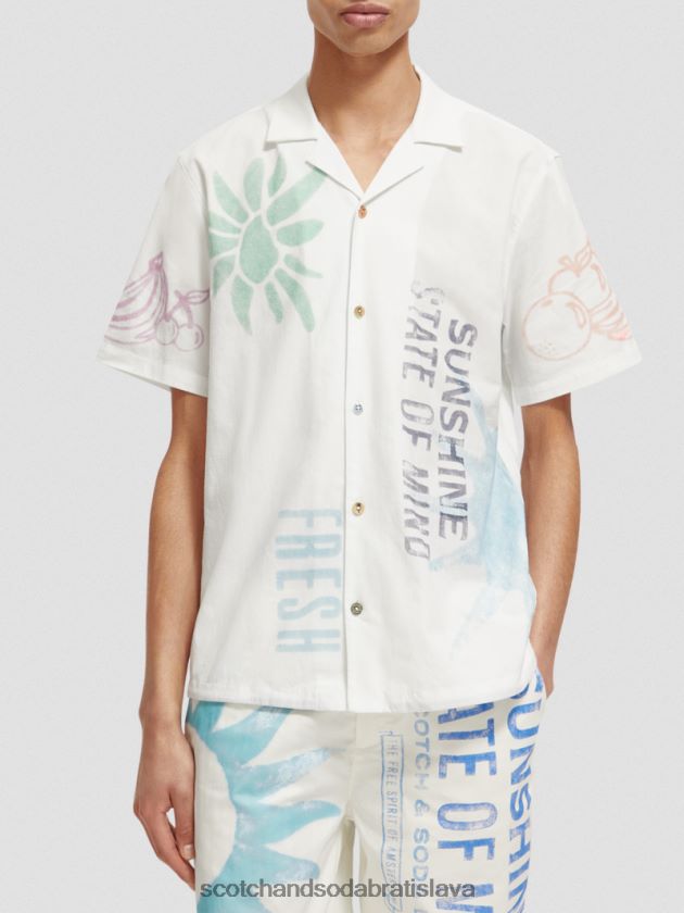 muži oblečenie odtlačok pečiatky Scotch & Soda táborová košeľa s potlačou regular fit 4ZV00D333