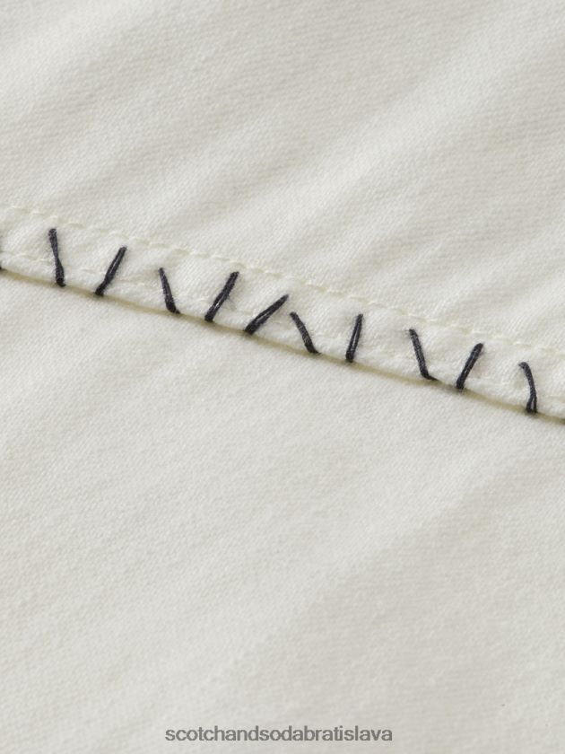 muži oblečenie off white Scotch & Soda opravte detailnú westernovú džínsovú košeľu 4ZV00D346