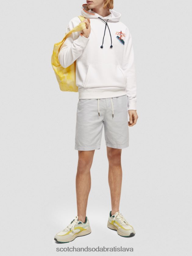 muži oblečenie biely Scotch & Soda umelecká mikina uvoľneného strihu 4ZV00D547