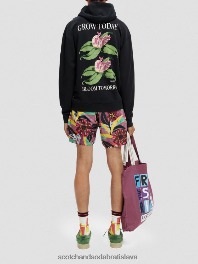 muži oblečenie čierna Scotch & Soda Umelecká mikina z organickej bavlny v uvoľnenom strihu 4ZV00D527