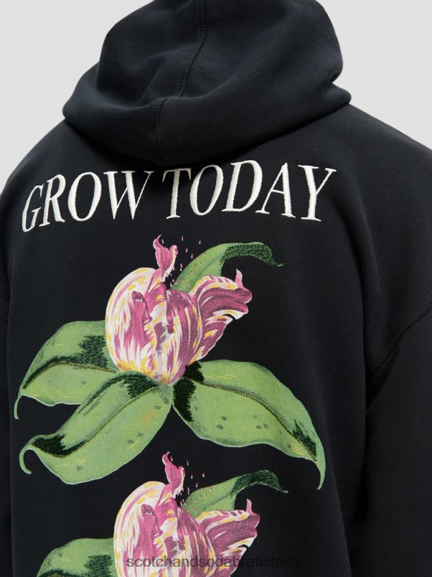 muži oblečenie čierna Scotch & Soda Umelecká mikina z organickej bavlny v uvoľnenom strihu 4ZV00D527