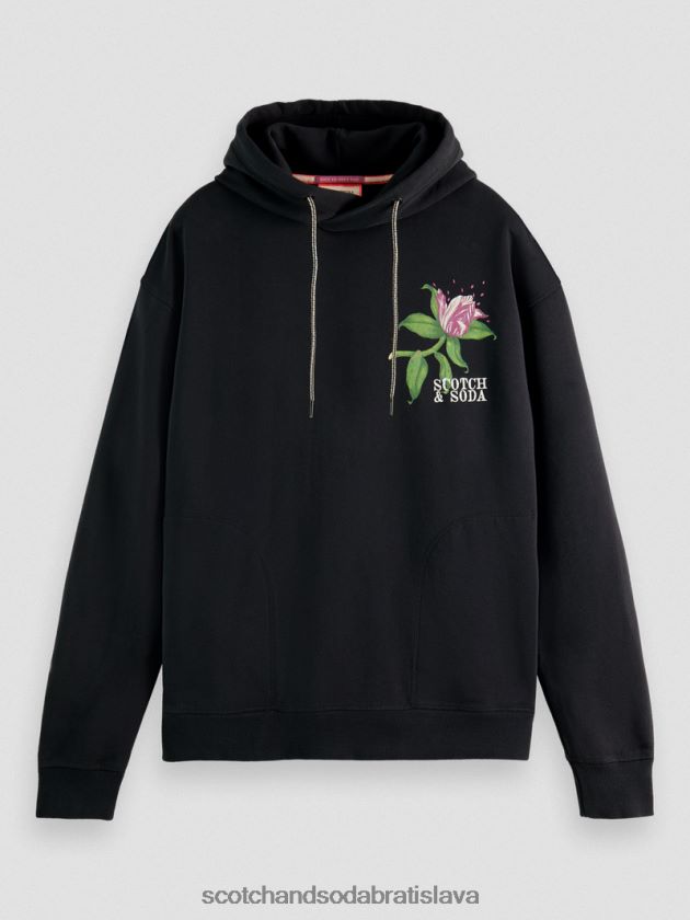 muži oblečenie čierna Scotch & Soda Umelecká mikina z organickej bavlny v uvoľnenom strihu 4ZV00D527