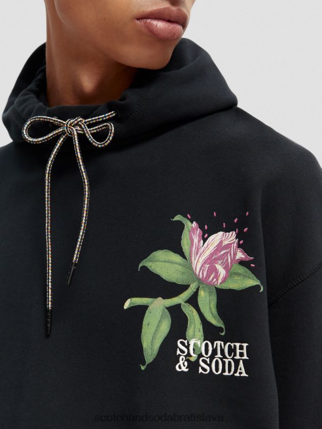 muži oblečenie čierna Scotch & Soda Umelecká mikina z organickej bavlny v uvoľnenom strihu 4ZV00D527