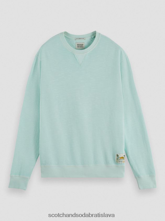 muži oblečenie mäta Scotch & Soda mikina s výstrihom na odeve 4ZV00D537