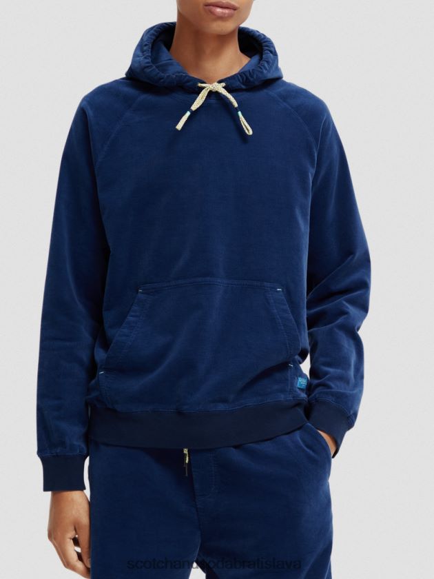 muži oblečenie námorný Scotch & Soda mikina s kapucňou z organickej bavlny 4ZV00D511