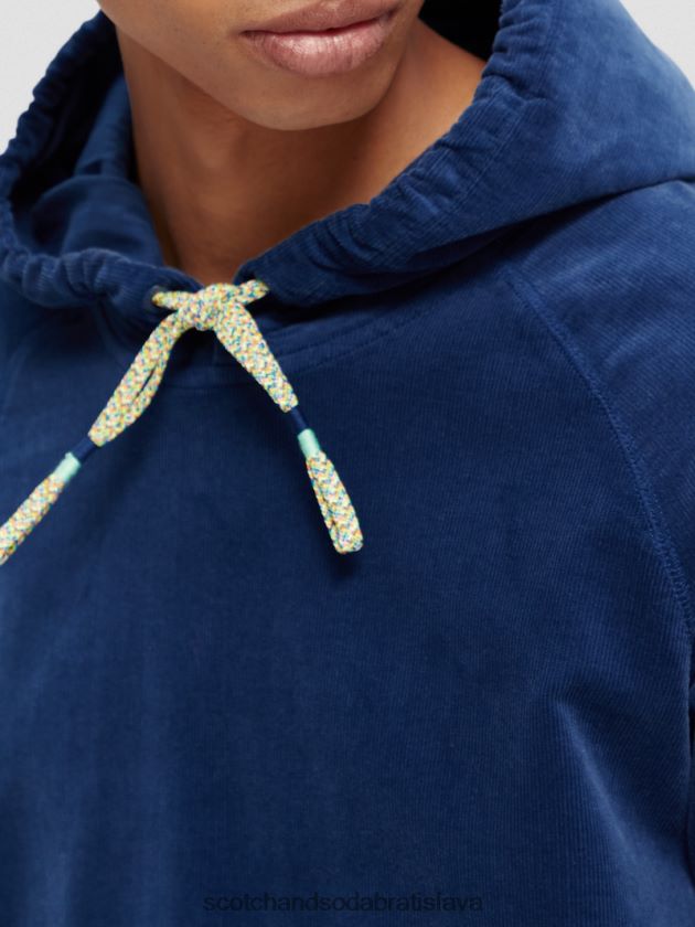 muži oblečenie námorný Scotch & Soda mikina s kapucňou z organickej bavlny 4ZV00D511