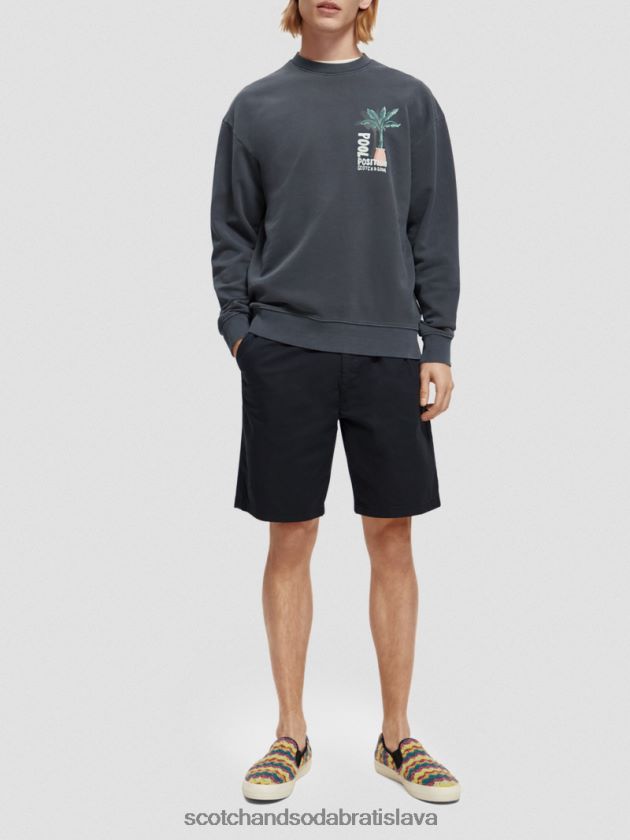 muži oblečenie námorníctvo Scotch & Soda odevom farbená umelecká mikina 4ZV00D533