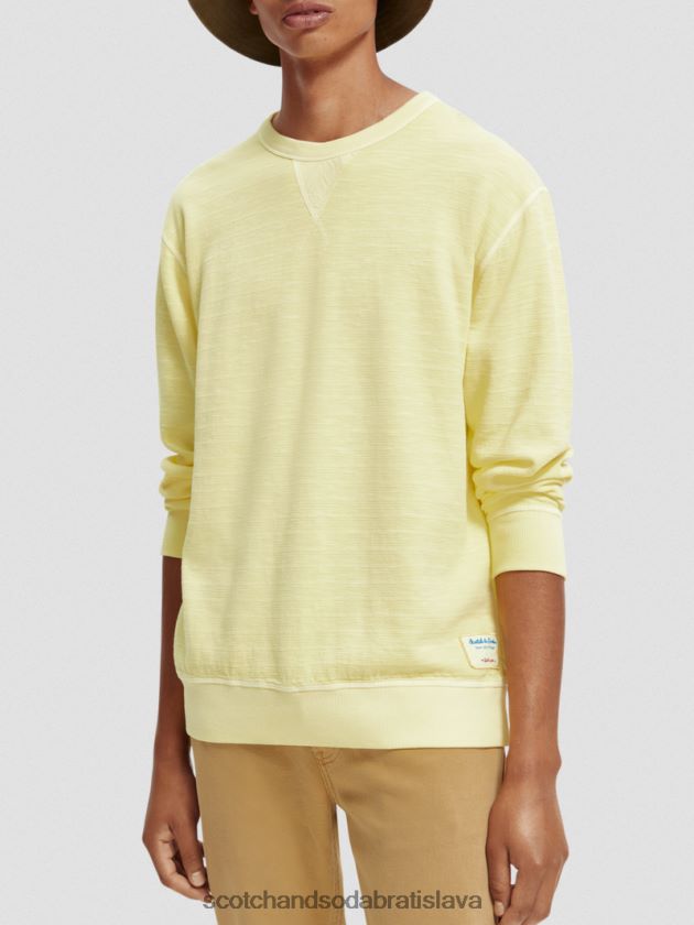 muži oblečenie narcis Scotch & Soda štruktúrovaná mikina farbená na odeve 4ZV00D515