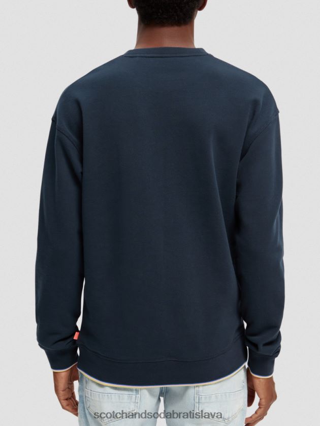 muži oblečenie noc Scotch & Soda organická kvetinová mikina voľného strihu 4ZV00D504