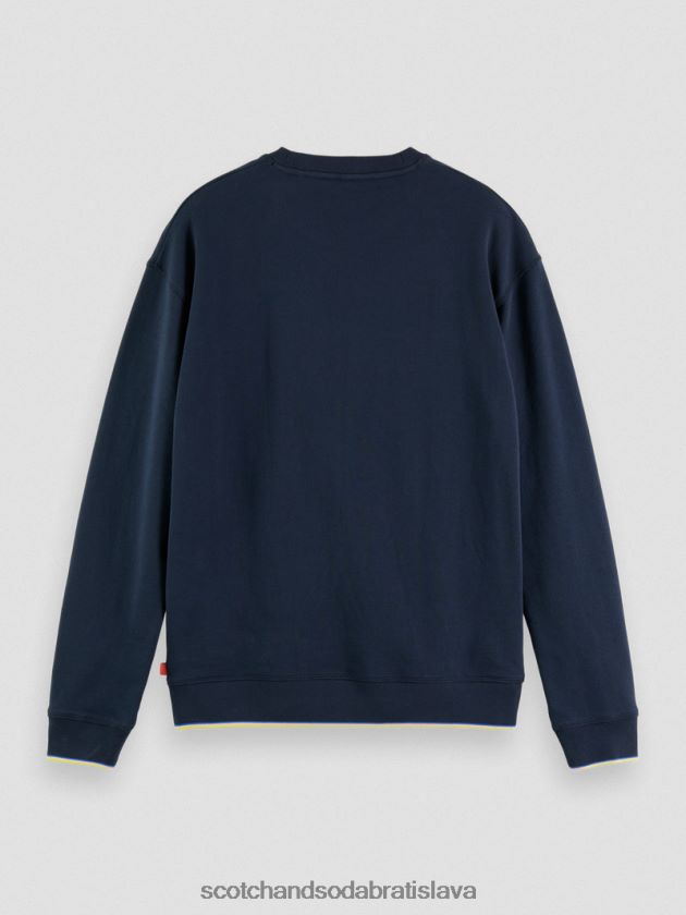 muži oblečenie noc Scotch & Soda organická kvetinová mikina voľného strihu 4ZV00D504