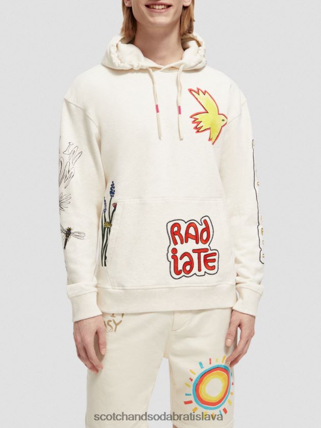 muži oblečenie off white Scotch & Soda umelecká mikina uvoľneného strihu 4ZV00D548