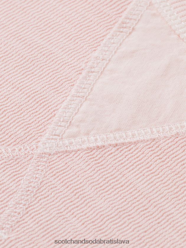 muži oblečenie ruža Scotch & Soda štruktúrovaná mikina farbená na odeve 4ZV00D514