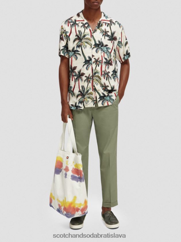 muži oblečenie armády Scotch & Soda čierny popelín chino 4ZV00D502