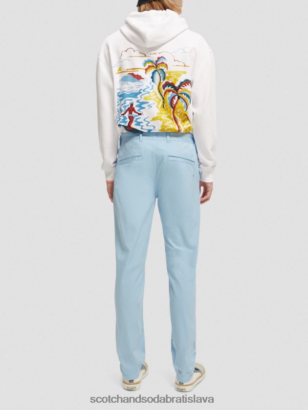 muži oblečenie morská modrá Scotch & Soda Super tenký chino strih vo farbe mott 4ZV00D498