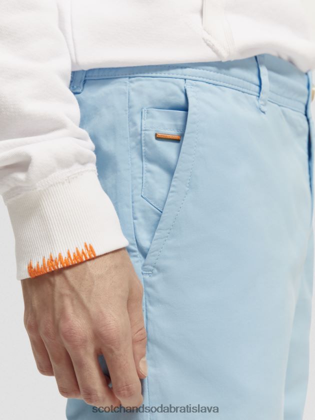 muži oblečenie morská modrá Scotch & Soda Super tenký chino strih vo farbe mott 4ZV00D498