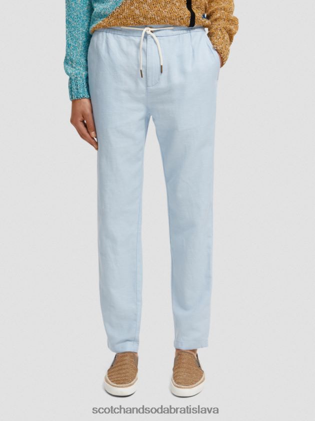muži oblečenie obloha Scotch & Soda Warren rovný noha ľan-zmiešaný jogger 4ZV00D481