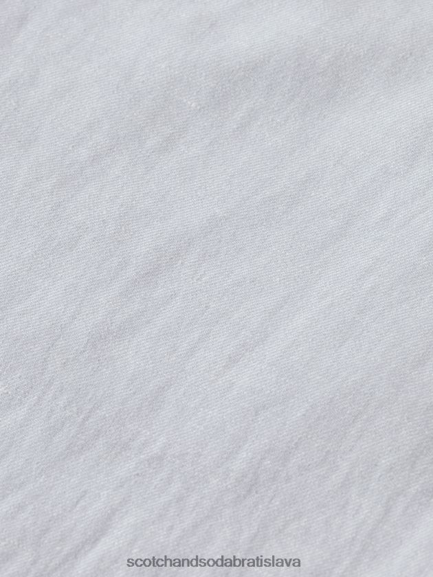 muži oblečenie svetlo šedá Scotch & Soda Warren rovný noha ľan-zmiešaný jogger 4ZV00D477