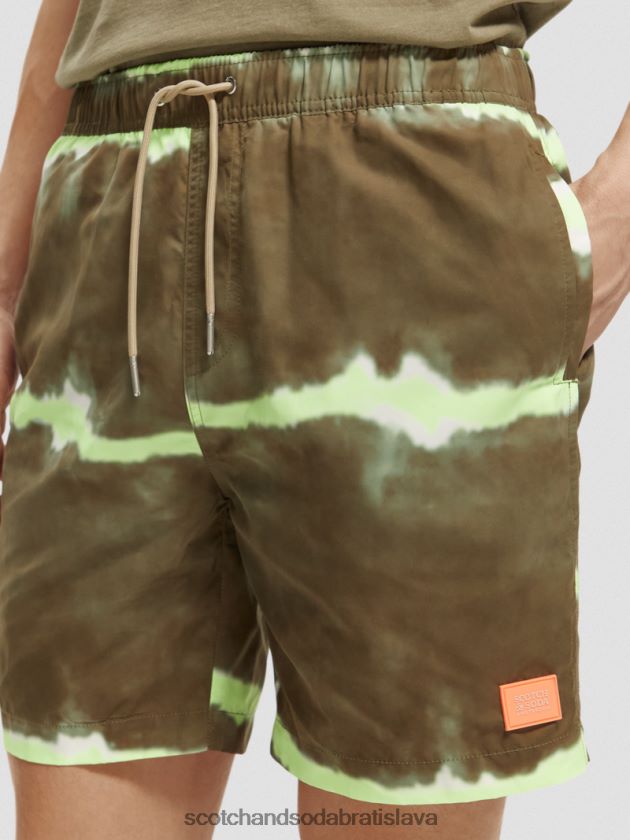 muži oblečenie armádne farbivo na kravaty Scotch & Soda plavkové šortky strednej dĺžky s potlačou na viazanie 4ZV00D688