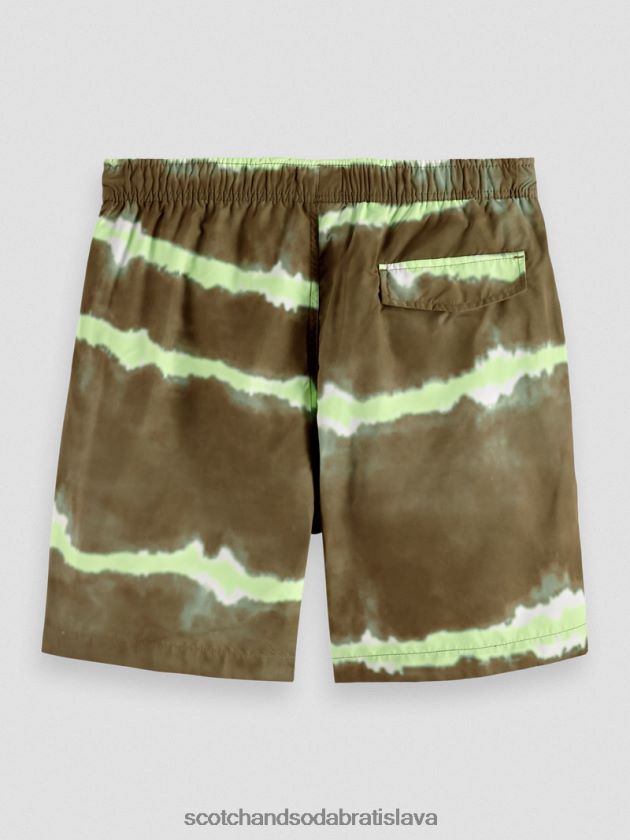 muži oblečenie armádne farbivo na kravaty Scotch & Soda plavkové šortky strednej dĺžky s potlačou na viazanie 4ZV00D688