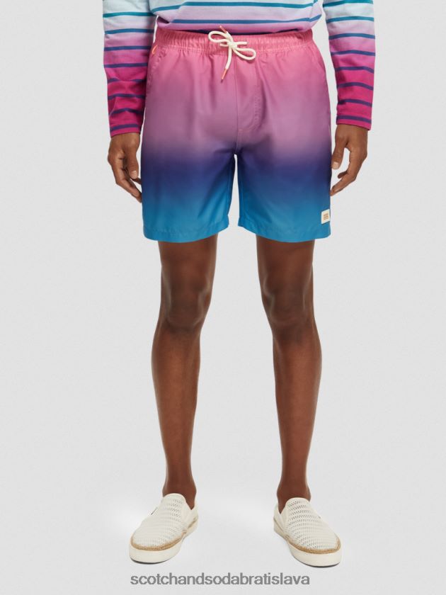 muži oblečenie čerešňový gradient Scotch & Soda plavecké krátke nohavice s potlačou strednej dĺžky 4ZV00D695