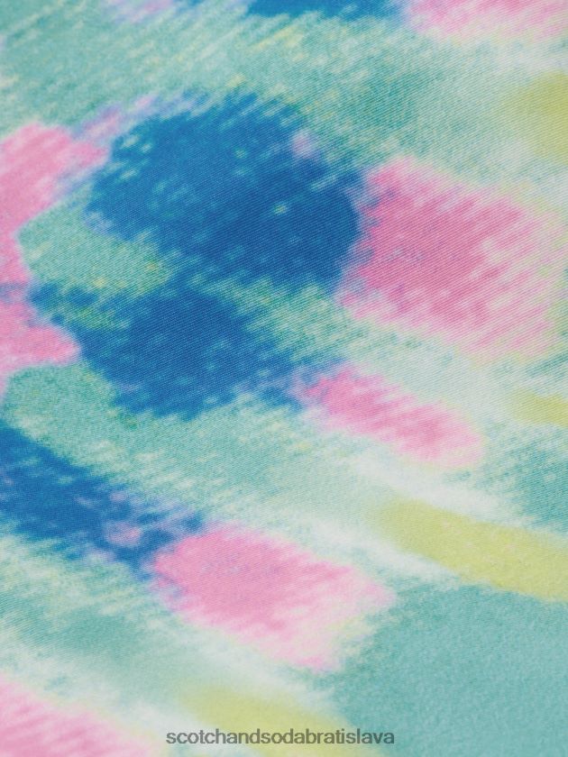 muži oblečenie farba na viazanie kvetov mäty Scotch & Soda plavkové šortky strednej dĺžky s potlačou na viazanie 4ZV00D685