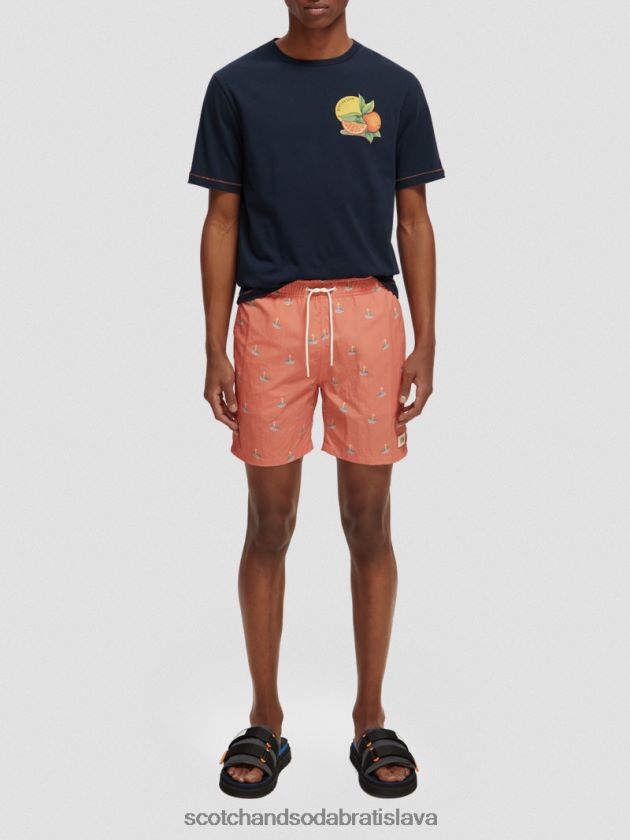 muži oblečenie flamingo surfer aop Scotch & Soda plavecké krátke nohavice s potlačou strednej dĺžky 4ZV00D670