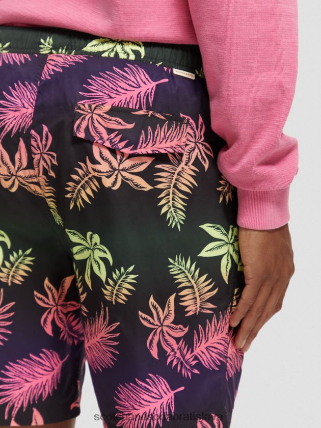 muži oblečenie gradientový list aop Scotch & Soda dlhé plavky s potlačou 4ZV00D677