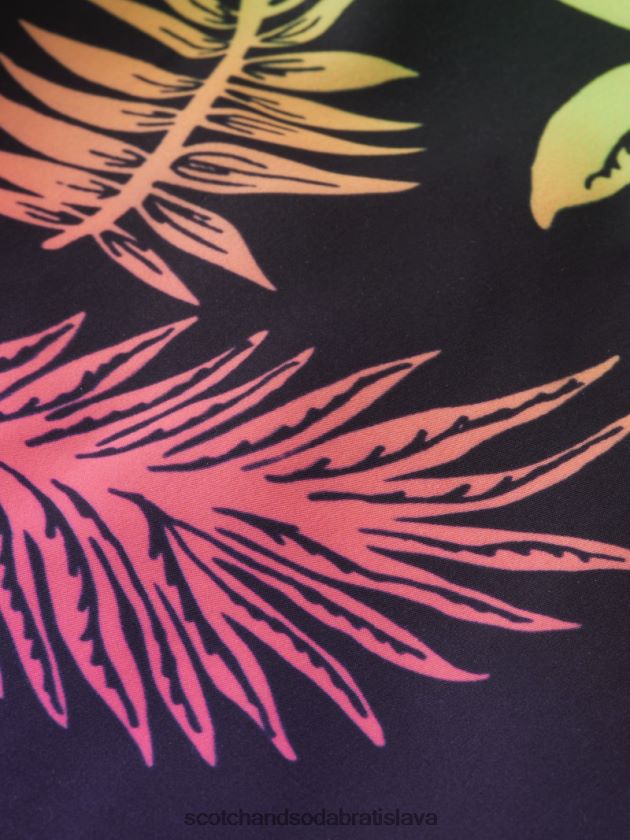 muži oblečenie gradientový list aop Scotch & Soda dlhé plavky s potlačou 4ZV00D677