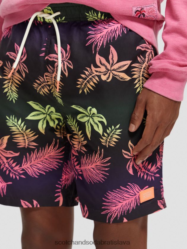 muži oblečenie gradientový list aop Scotch & Soda dlhé plavky s potlačou 4ZV00D677