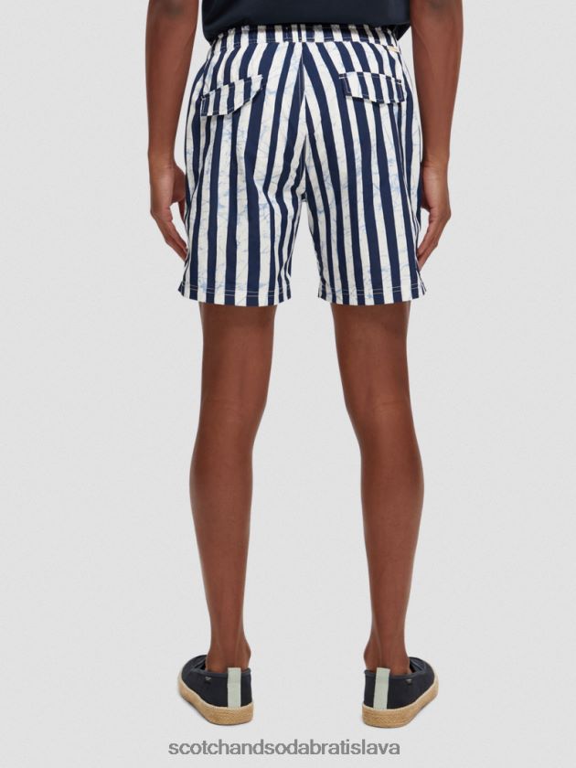 muži oblečenie modrý kravatový farebný prúžok Scotch & Soda plavkové šortky s potlačou strednej dĺžky 4ZV00D679