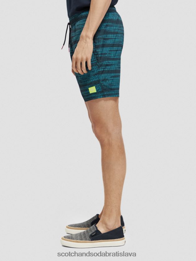 muži oblečenie modrý pruh Scotch & Soda plavkové šortky s potlačou strednej dĺžky 4ZV00D690