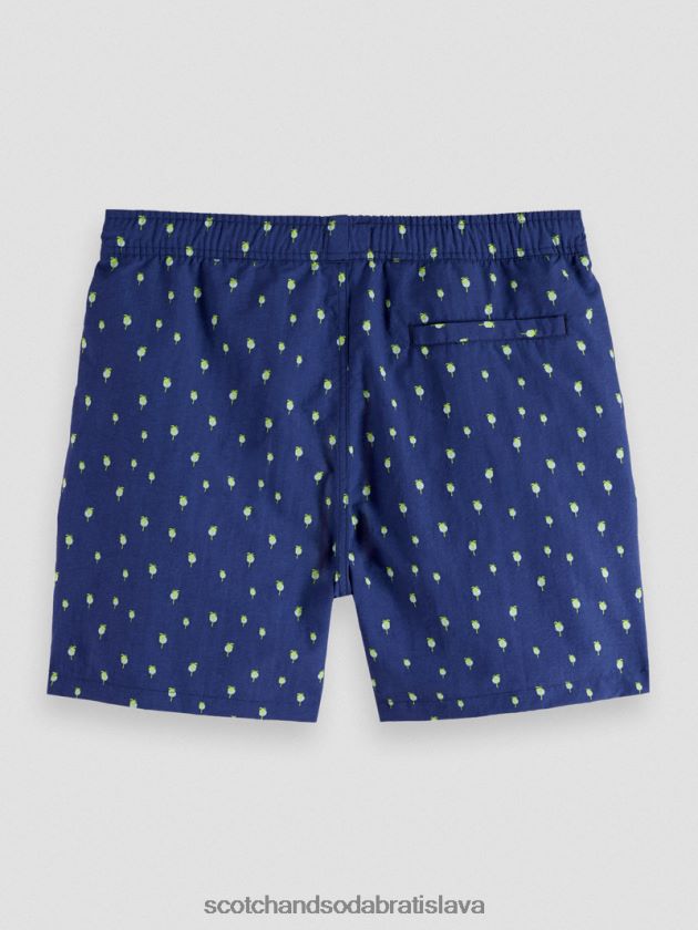 muži oblečenie námornícke palmdots aop Scotch & Soda plavecké krátke nohavice s potlačou strednej dĺžky 4ZV00D667